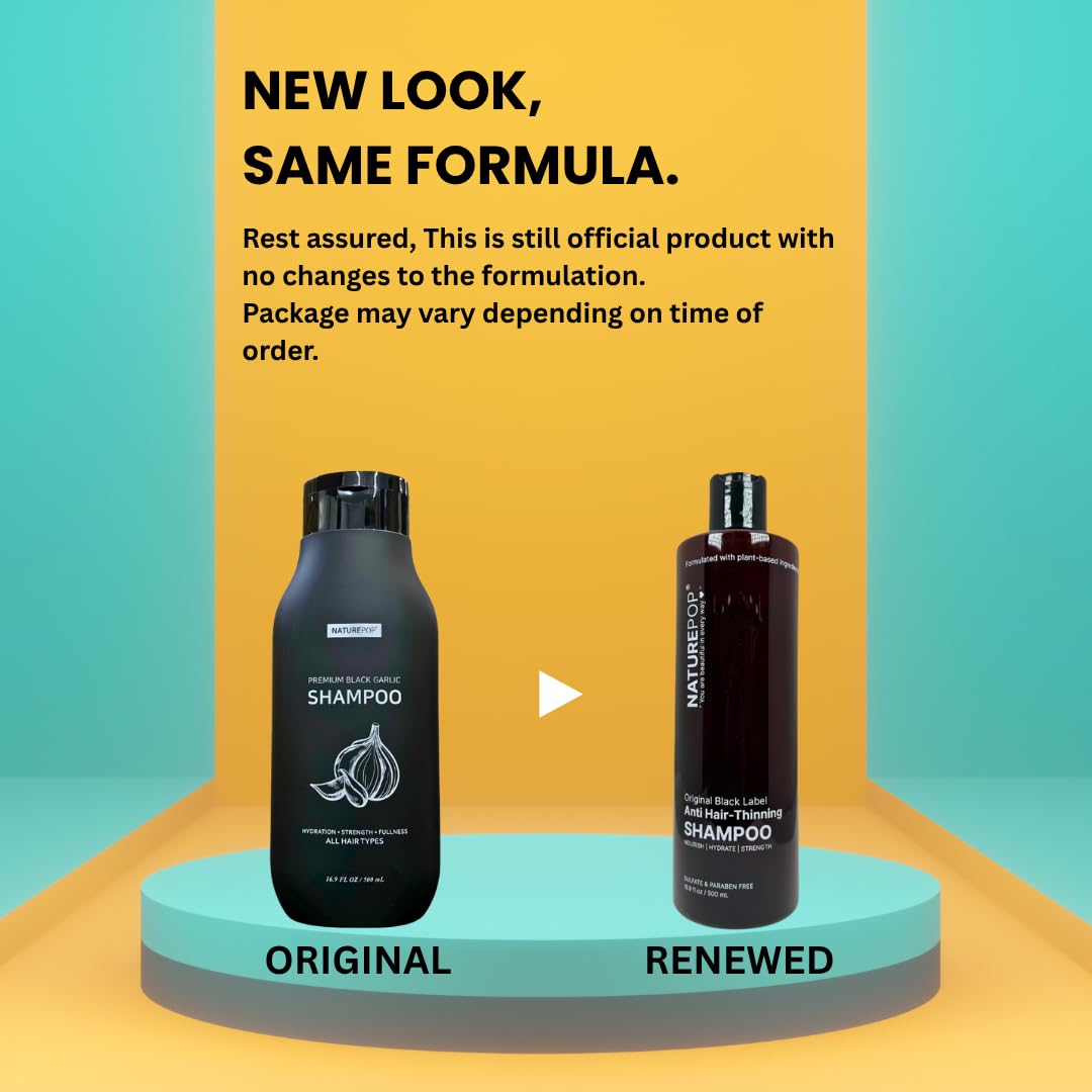 Amazon.com: Black Garlic Hair Loss Shampoo by NATUREPOP - Prevents